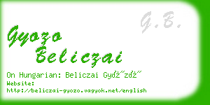 gyozo beliczai business card